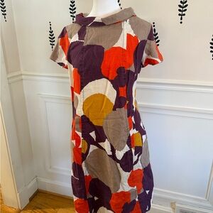 Boden Multicolor Abstract Midi Dress